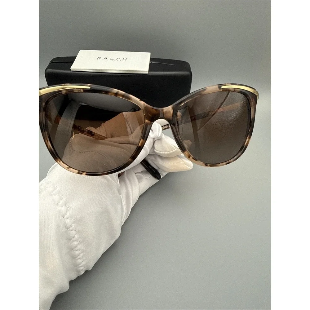 RALPH LAUREN RA5203 1463 BROWN TORTOISE/GOLD AUTHENTIC SUNGLASSES 54-16 & CASE